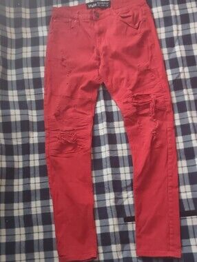 Red Slim Men's Jeans